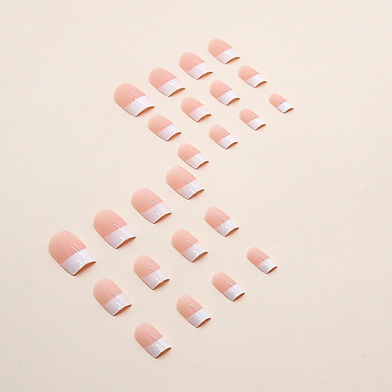 เล็บปลอม 24 ชิ้น พร้อมกาว DIY ออกแบบเล็บปลอม สวมใส่ได้ รูปที่ 4