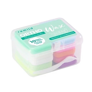 Remild ortho wax ขี้ผึ้งสำหรับคนจัดฟัน 10 กล่อง 10 กลิ่น ฟรีที่ตัดwax+กล่องพลาสติกใส ขี้ผึ้งจัดฟัน Foodgrade/Clinicgrade