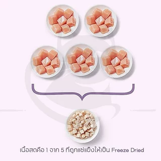PETBABYS😸🐶อกไก่ฟรีซดราย ฟรีซดรายแมว ขนมแมวฟรีซดราย Freeze Dried Chicken Breast ขนมแมว อกไก่เต๋า มีโปรตีนสูง