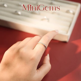 MiniGems แหวน เงินแท้ 92.5 เพชรสวิส(CZ) แหวนคู่ แหวนแต่งงาน แหวนผู้หญิง แหวนผู้ชาย 05982