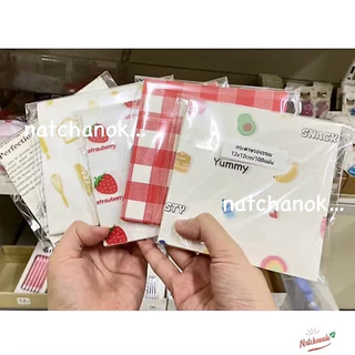 กระดาษรองขนม กระดาษรองอาหารขนาด12x12cm จำนวน100แผ่น/แพค