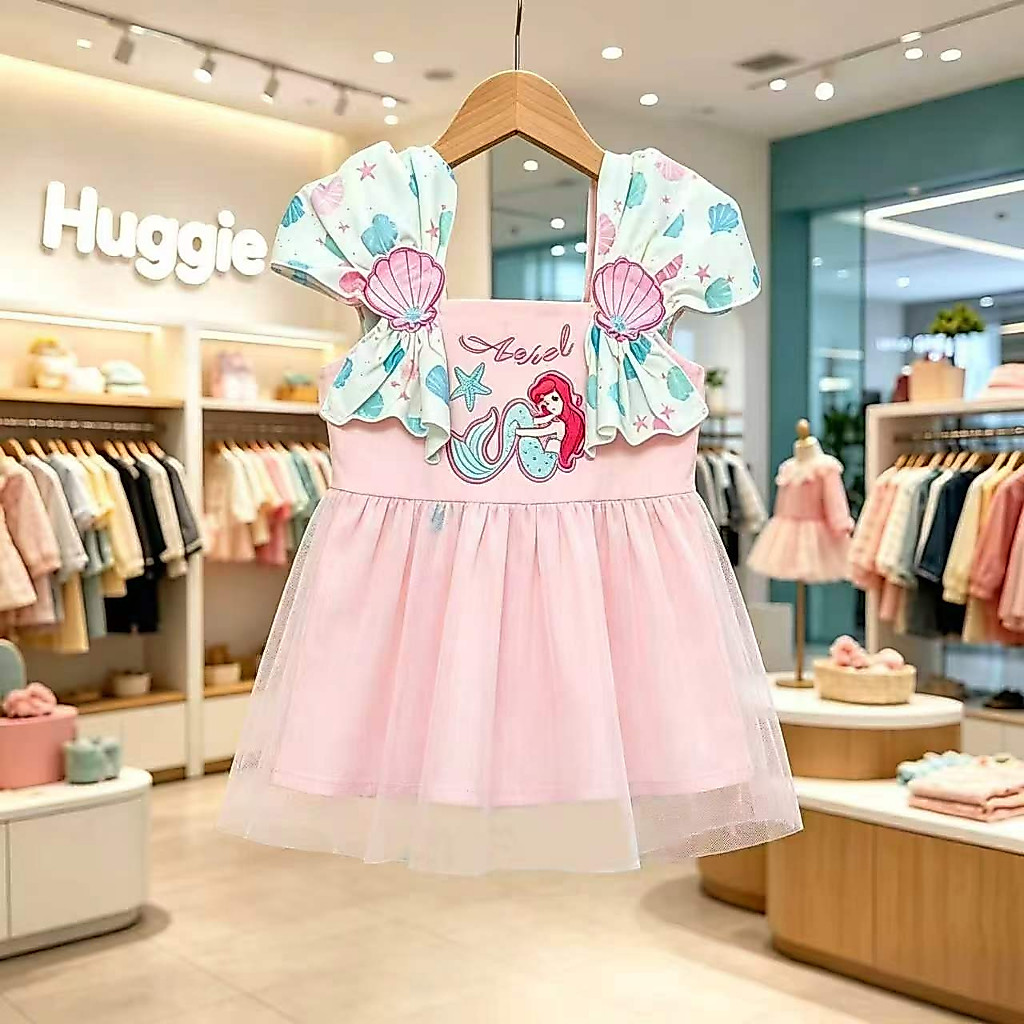 พร้อมส่ง bb49 9478 ชุดเดรสกระโปรงแอเรียล