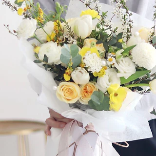 กระดาษห่อช่อดอกไม้ ผ้าฝ้าย 28แผ่น ขนาด 48x48cm สําหรับบรรจุช่อดอกไม้ DIY
