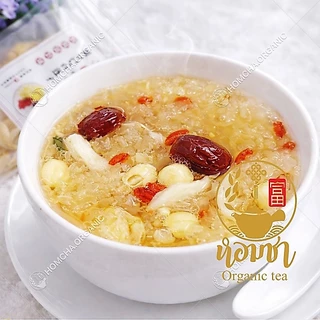 ซุปเห็ดหูหนูหิมะขาว หัวลิลลี่ เม็ดบัว 银耳百合莲子羹 Snow Fungus Lily Bulb Soup 1 ชุดทานได้ 2-5 ที่