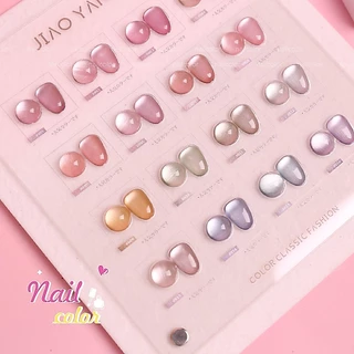【พร้อมส่ง】JYS 16สี (JIAO YAN SHE) สีเจลแคทอาย/ สีลูกแก้ว แถมชาร์ทอะคริลิคสำเร็จรูป แม่เหล็ก เอฟเฟกต์มันเงามาก