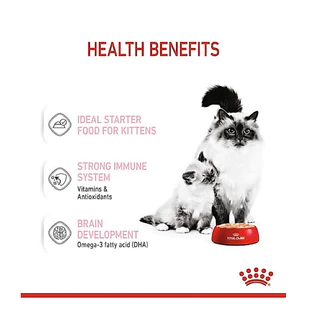 (6กป.) Royal canin Babycat (195g/กป.) แม่แมวช่วงตั้งท้องถึงช่วงให้นม และลูกแมวหย่านม (Exp. 02/09/27)