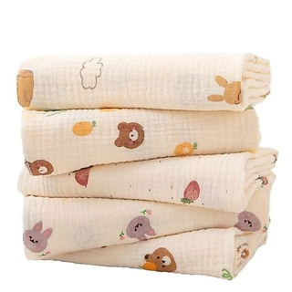 ผ้าฝ้าย ผ้ามัสลิน เนื้อนุ่ม คอตตอลแท้100% ออร์แกนิค ขนาด 80-100 cm. ใหญ่ Cotton ทอย่น พร้อมส่ง ‼️เกรดดี ผ้าห่ม ผ้าห่อตัว