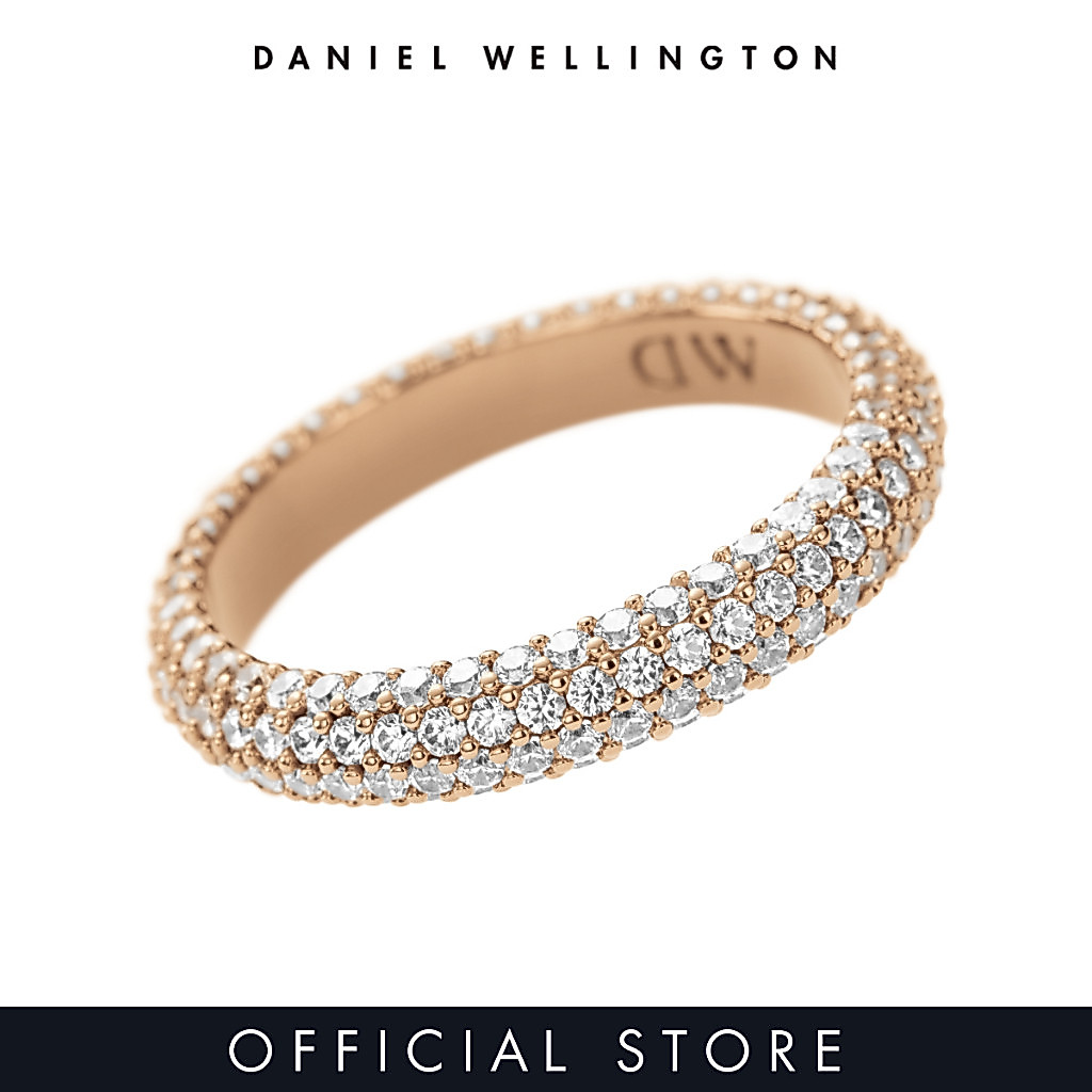 Daniel Wellington خاتم Pavé بالكريستال — روز جولد / فضي / ذهبي — صورة 8