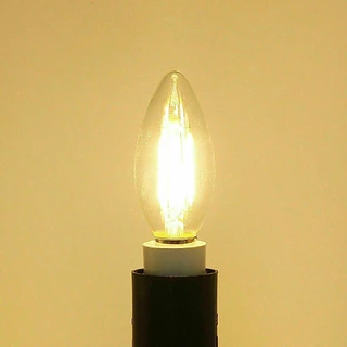 หรี ่ แสงได ้ E14 2W 4W 6W 220V Edison COB Filament Retro LED Light Candle/Flame หลอดไฟโคมไฟโคมระย ้ า