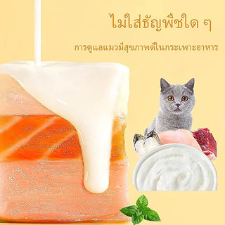 10 ซอง ขนมแมวเลีย อาหารแมวเลีย ซองละ 15 กรัม มีให้เลือก3รส อาหารแมว นมแพะ แบบซอง อาหารแมวผสมนมแพะ ทานง่าย ขนมแมว แมวชอบ