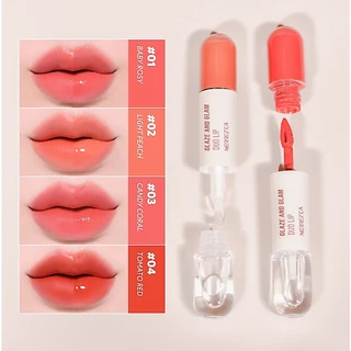 Merrezca Glaze & Glam Duo Lip ลิปดูโอ้ มีทั้ง เนื้อแมทท์ และเนื้อออยล์ ครบจบในแท่งเดียว