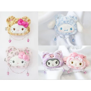 🌸[พร้อมส่ง] กิ๊บSanrio Leopard Kitty กิ๊บเสือ คิตตี้ กิ๊บซานริโอ้ ลายเสื้อนุ่มนิ่ม สวย น่ารัก ของแท้