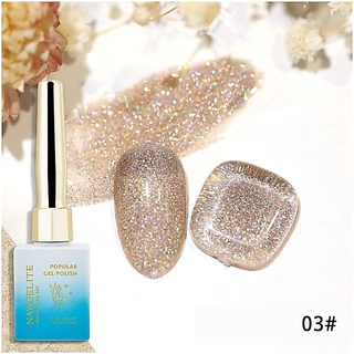 Nawoelite สีทาเล็บเจล เจลทาเล็บ เพชรบด6 สี 15 มล. สีนู้ดใหม่ สะท้อนแสงระยิบระยับจากท้องฟ้ายามค่ำคืน เจลทาเล็บ เพชรบด