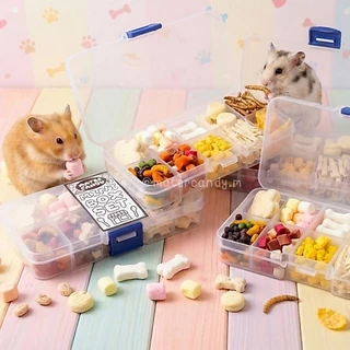 🍞 MIX CANDY ขนมกล่องพกพา 10 อย่าง (ขนมอาหารสัตว์ฟันแทะแฮมสเตอร์ ชูก้าไรเดอร์ เม่นแคระ ดอเม้าส์)