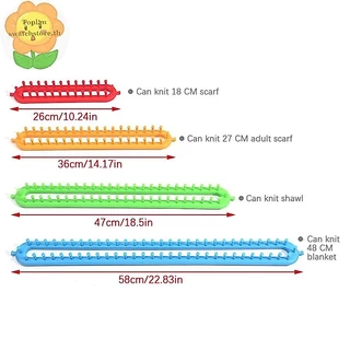 Toplan 1 ชุดสี่เหลี่ยมผืนผ้ารอบถัก Loom ทอผ้าผ้าพันคอเสื้อกันหนาวหมวกผ้าคลุมไหล่เย็บถักเครื่อง DIY Handmade Craft Braiding เครื่องมือ TH