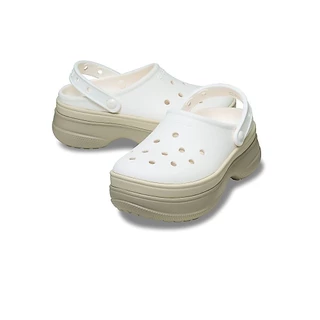 CROCS รองเท้าลำลองผู้ใหญ่ CLASSIC STACKED CLOG รุ่น 211355-0WV - CHALK