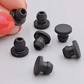 สีดํา/สีขาว Conical Snap-on ยางซิลิโคน T Type Plug Blanking End Caps Tube Insert Bung 2.5-50.6mm อุณหภูมิสูง