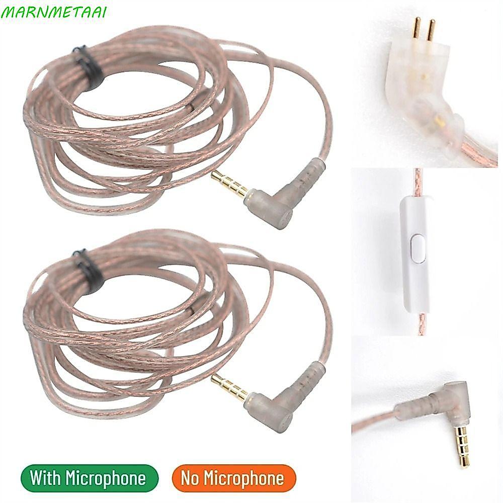 MARNMETAAI KZ หูฟังเงินสําหรับ KZ ZEX 2Pin สาย Twisted สายอัพเกรด High-Purity In Ear Cable
