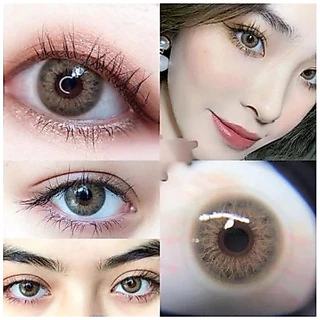 MIdroo คอนแทคเลนส์ เลนส์ค่าสายตาสั้น OMG Brown/Grey ขนาด 14.0 มม รายเดือน เลนส์สายฝอ