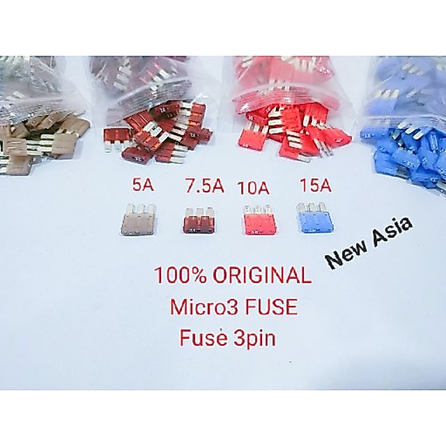 Micro3 Blade Fuse ยานยนต์ /ฟิวส์ Micro3 /Fuse 3pin