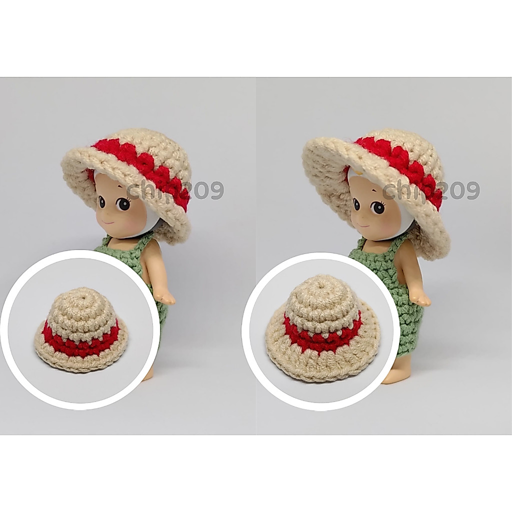 Sonny Angel Crochet Sun Hat / Bucket Hat / Straw Hat (One Piece - Luffy Inspired)