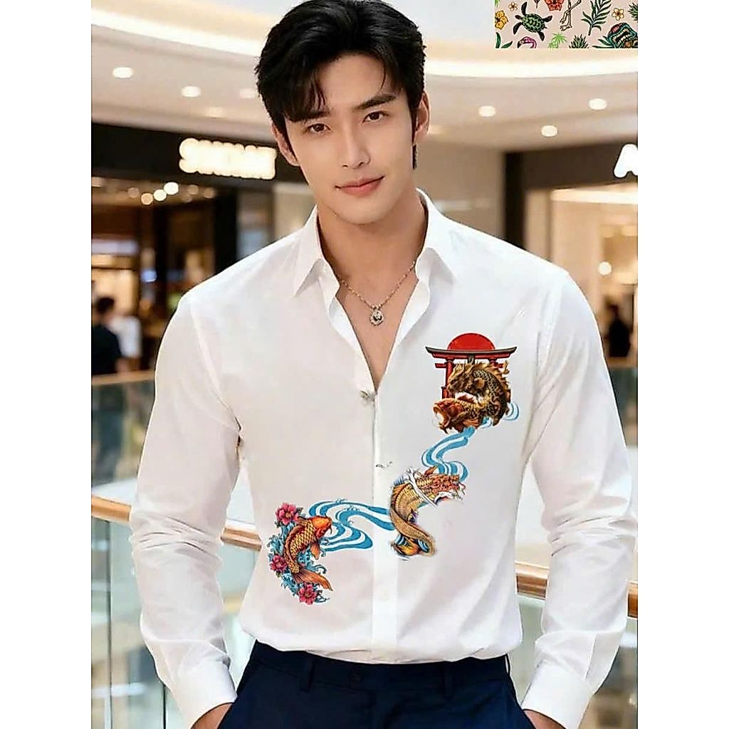 เสื้อคาร์พี LONG-SLEEVE DRAGON BIGSIZE 3D PRINTED (M-6XL)