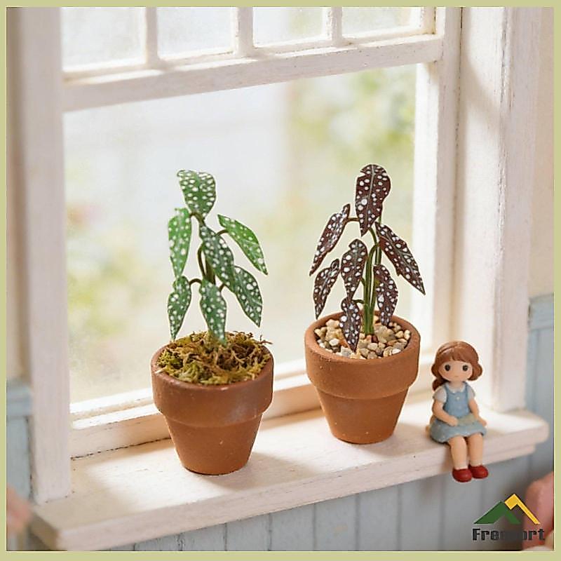 [Szgqmyyx1] 1:12 Scale Plant Ornament เหมือนจริงใบ 1:12 Scale Plant เนื้อสมจริง