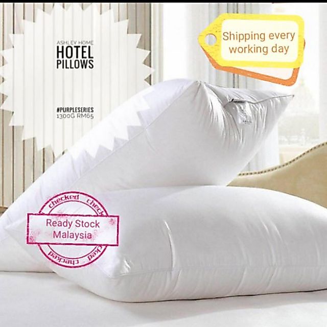 Ashley Home Premium Hotel Bantal Gebu Purple Series