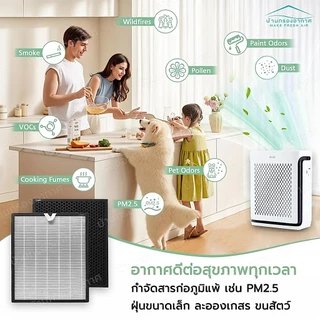 แผ่นกรองอากาศ Levoit Vital 100S 200S HEPA Filter สำหรับ เครื่องฟอกอากาศ Levoit รุ่น Vital 100S 200Sกรองฝุ่น PM2.5