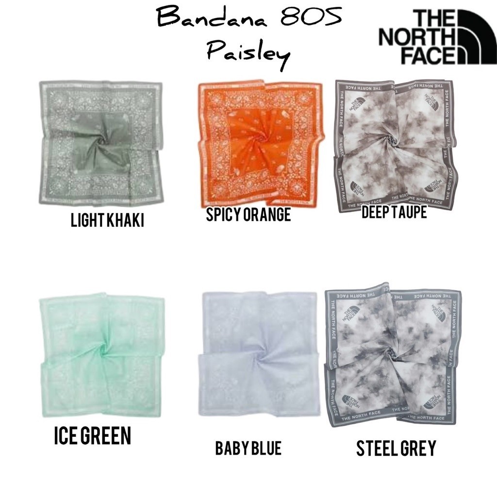 the north face ของแท้พร้อมส่ง bandana ผ้าโพกหัว ผ้าผูกผม ผ้าเช็ดหน้า size 58*58