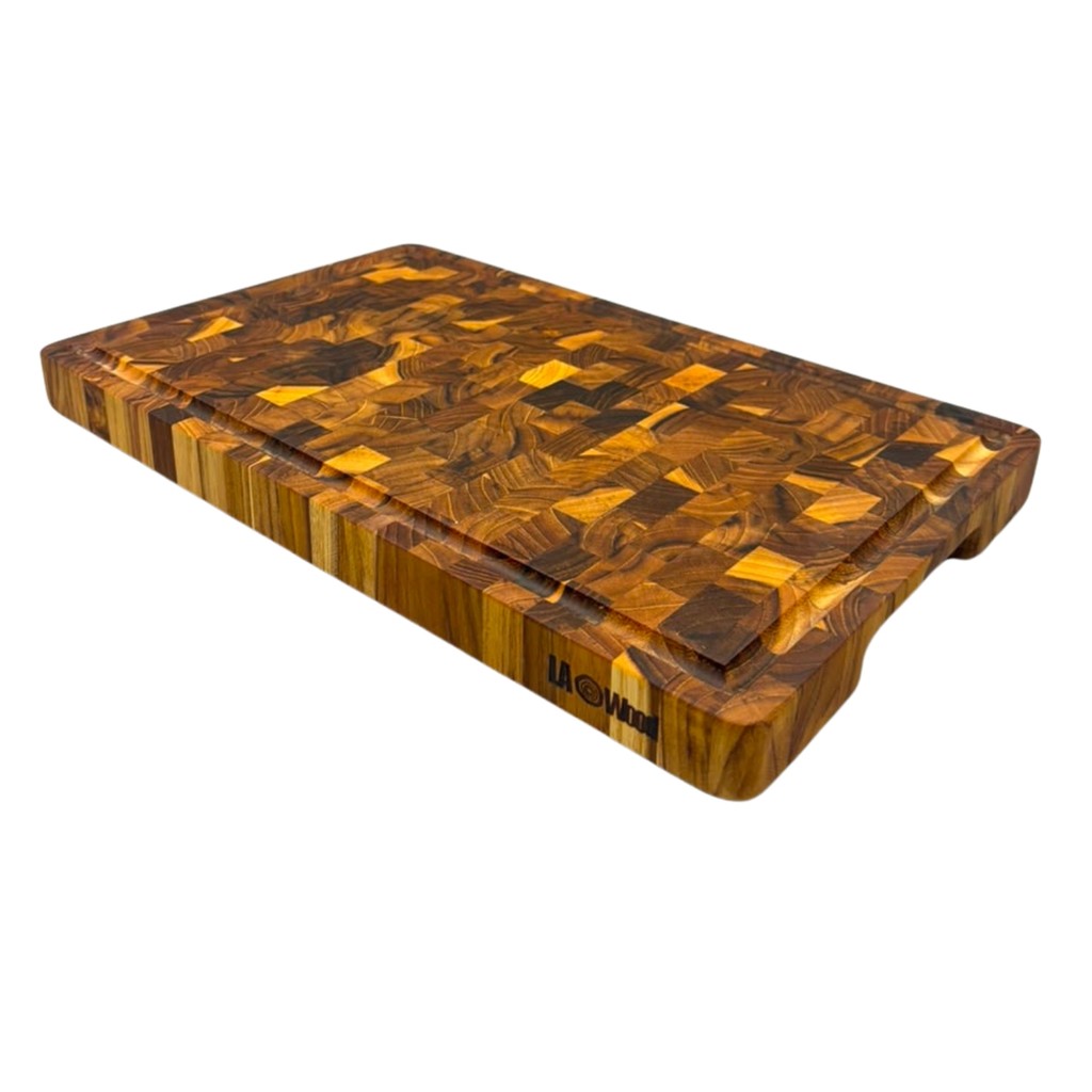 เขียงไม้สักเอนเกรน LAO WOOD รุ่น CB08-1