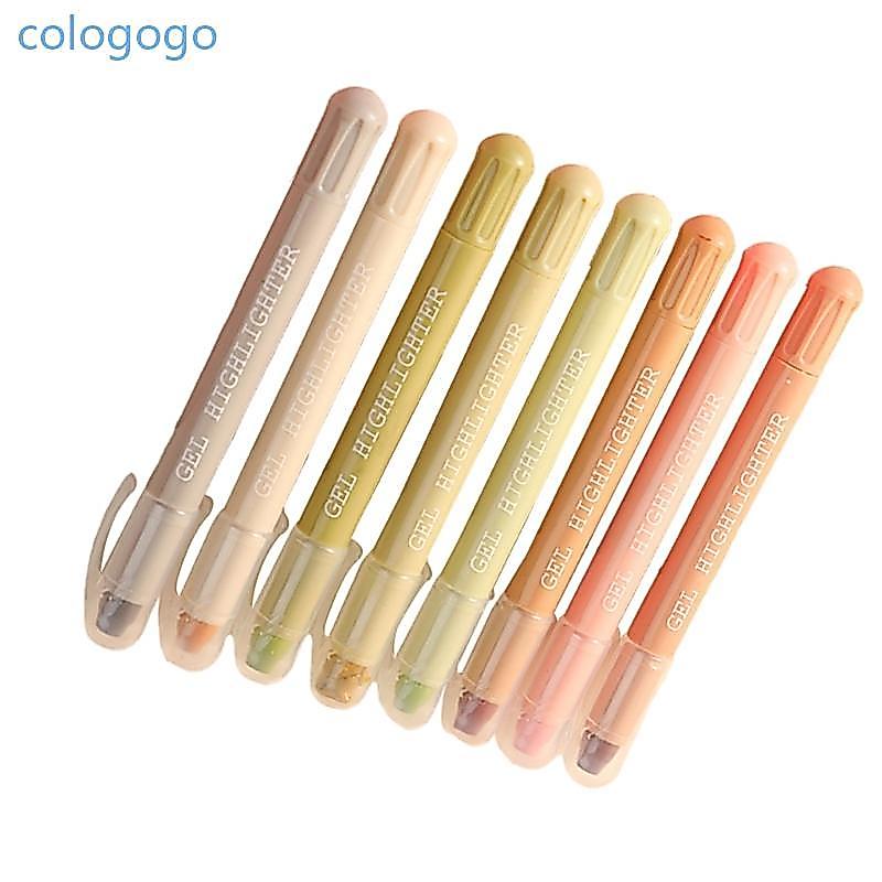 COLO 8 ชิ้น Aesthetic Highlighter ปากกา Highlighter Markers Bible Highlighter ปากกาเรืองแสง Bible Ma