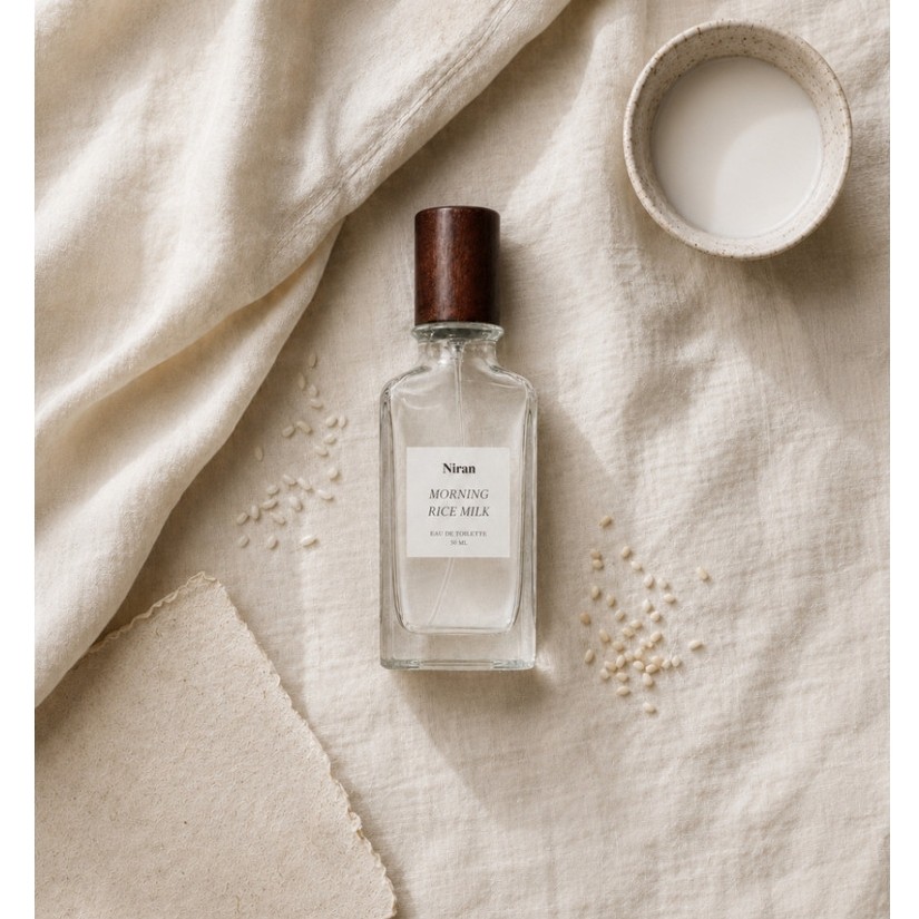 น้ำหอม Niran กลิ่น Morning Rice Milk ขนาด10ml และ 55 ml *กลิ่นนี้ไม่ติดทนหากต้องการติดทนดูกลิ่นอื่นใ