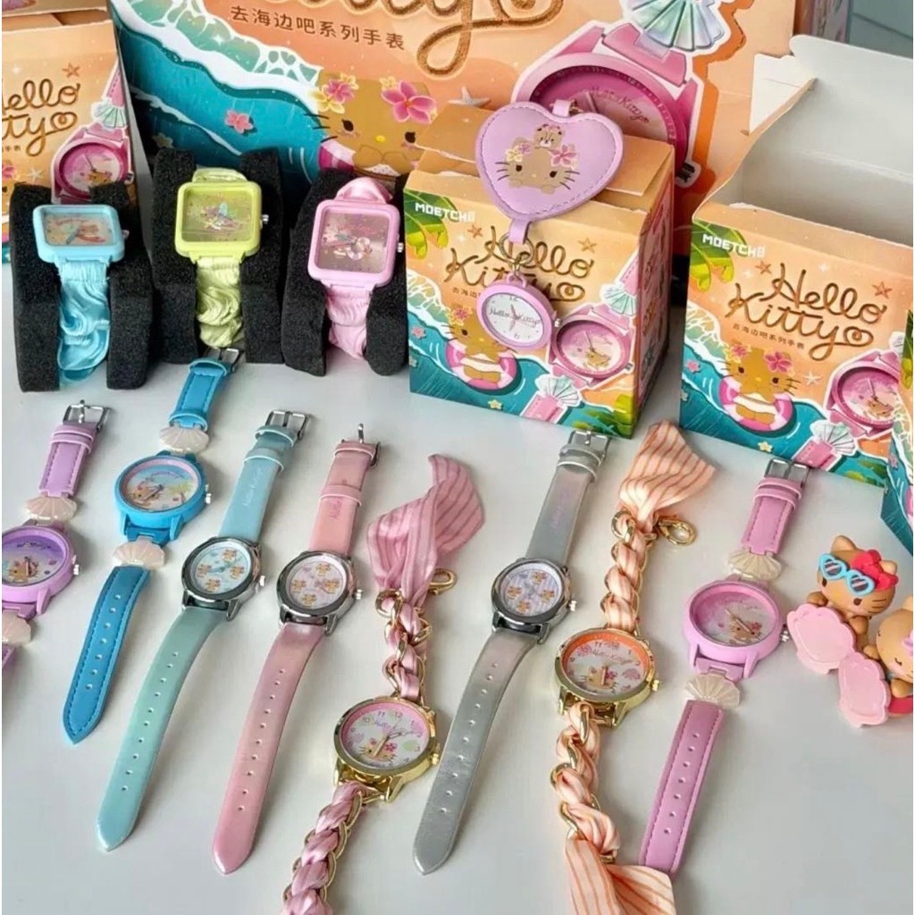 [ระบุตัว/พร้อมส่งในไทย ] นาฬิกาHelloKitty Go to the Beach Series Watch