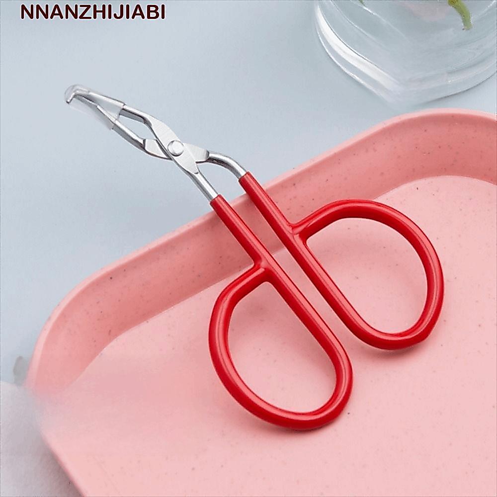 NANZHIJIABI ซิป Tie Remover, สแตนเลส Bent Tip Cable Tie Opener, ซิป Tie เครื่องมือซิลิโคน Handle Com