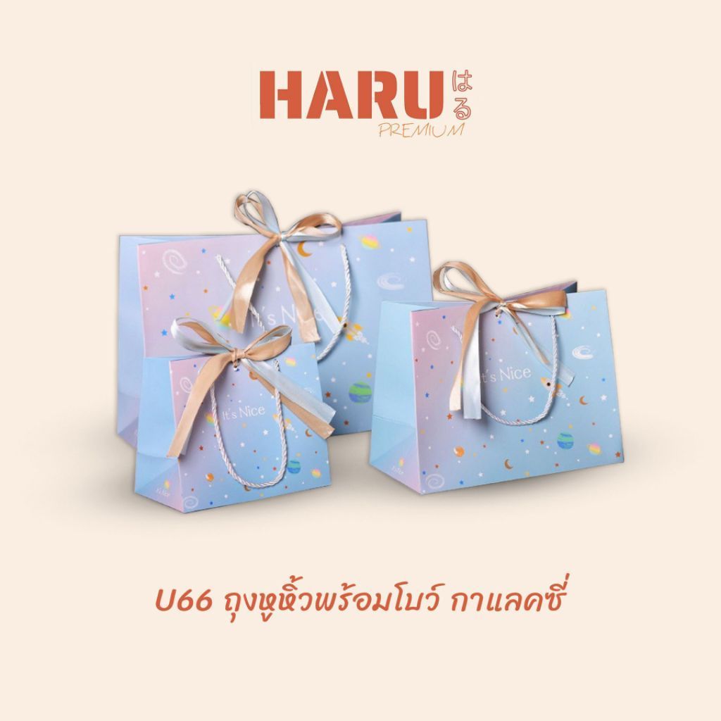 ถุงของขวัญ ถุงกระดาษ งานแต่ง วันเกิด กาแลคซี่ U66