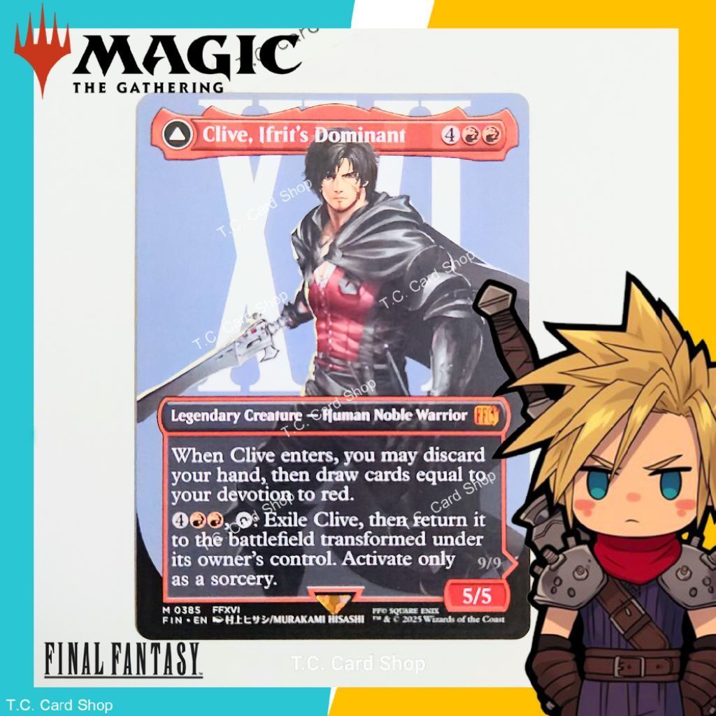 Clive, Ifrit's Dominant (Borderless) - M0385 FFXVI - Final Fantasy - Magic the Gathering (MTG) (FIN)