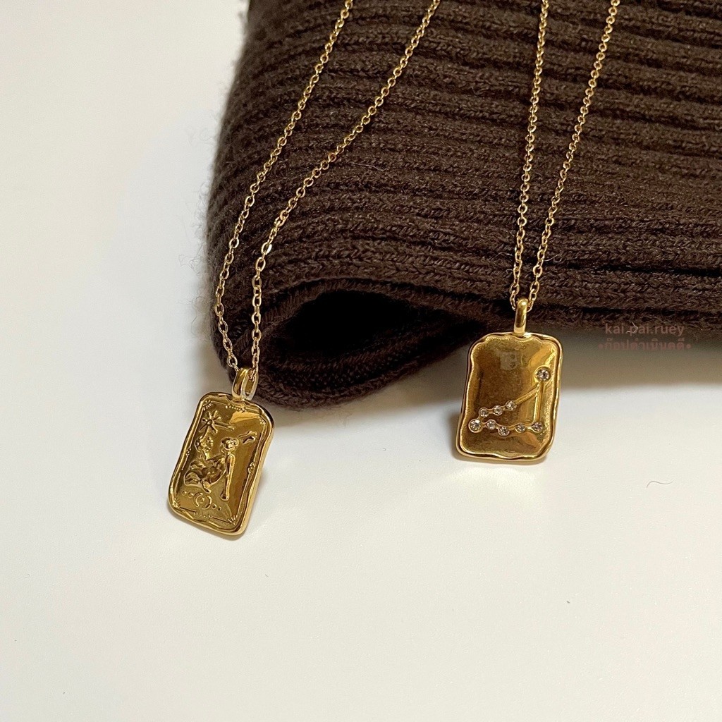 สร้อยคอ12ราศี ทำจากStainless ชุปทอง18k ไม่ลอก ไม่ดำ กันน้ำ กันเหงื่อ