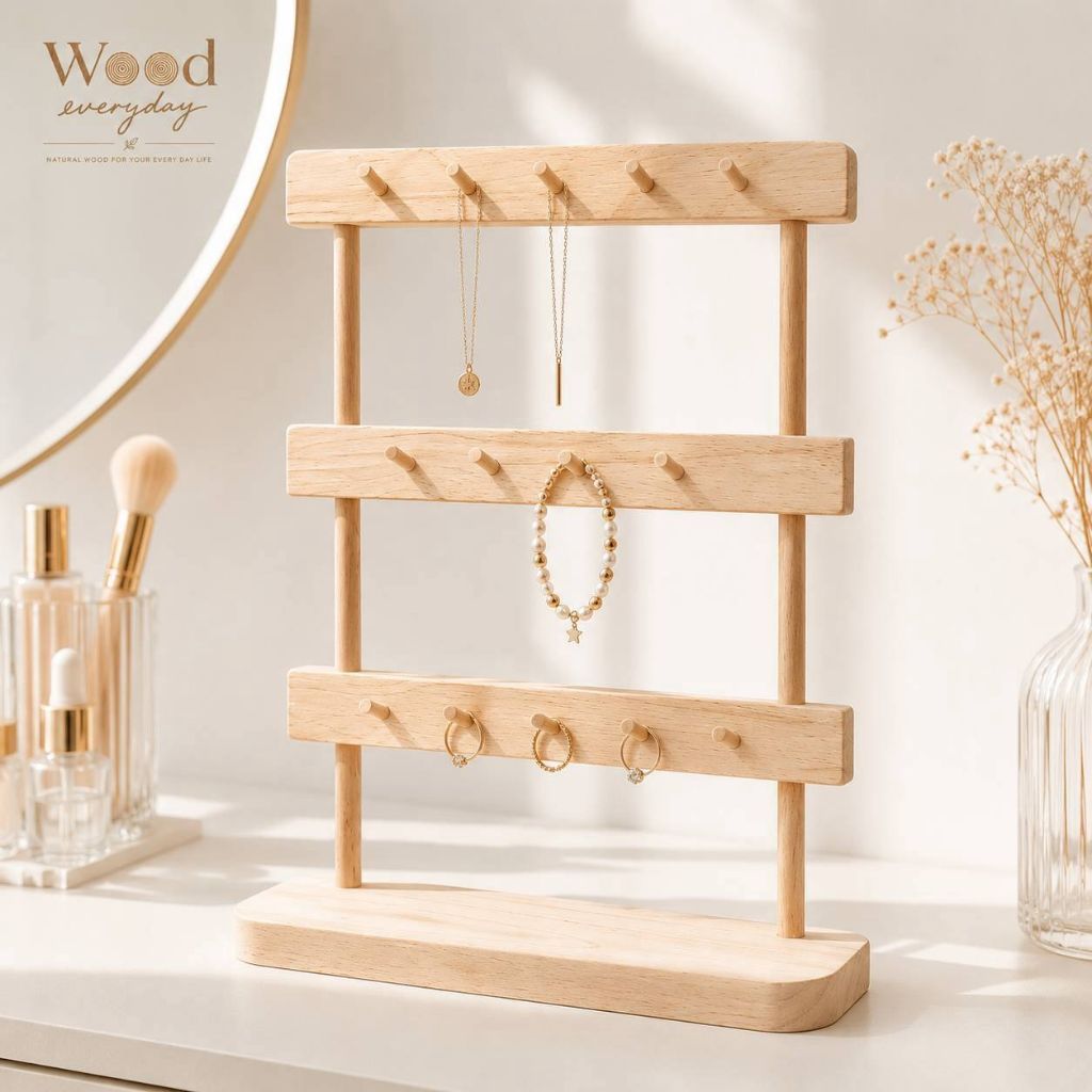 Wood everyday ที่แขวนเครื่องประดับไม้ แท่นแขวนสร้อยคอ แท่นแขวนสร้อยข้อมือ | แบบถอดประกอบ | Osa