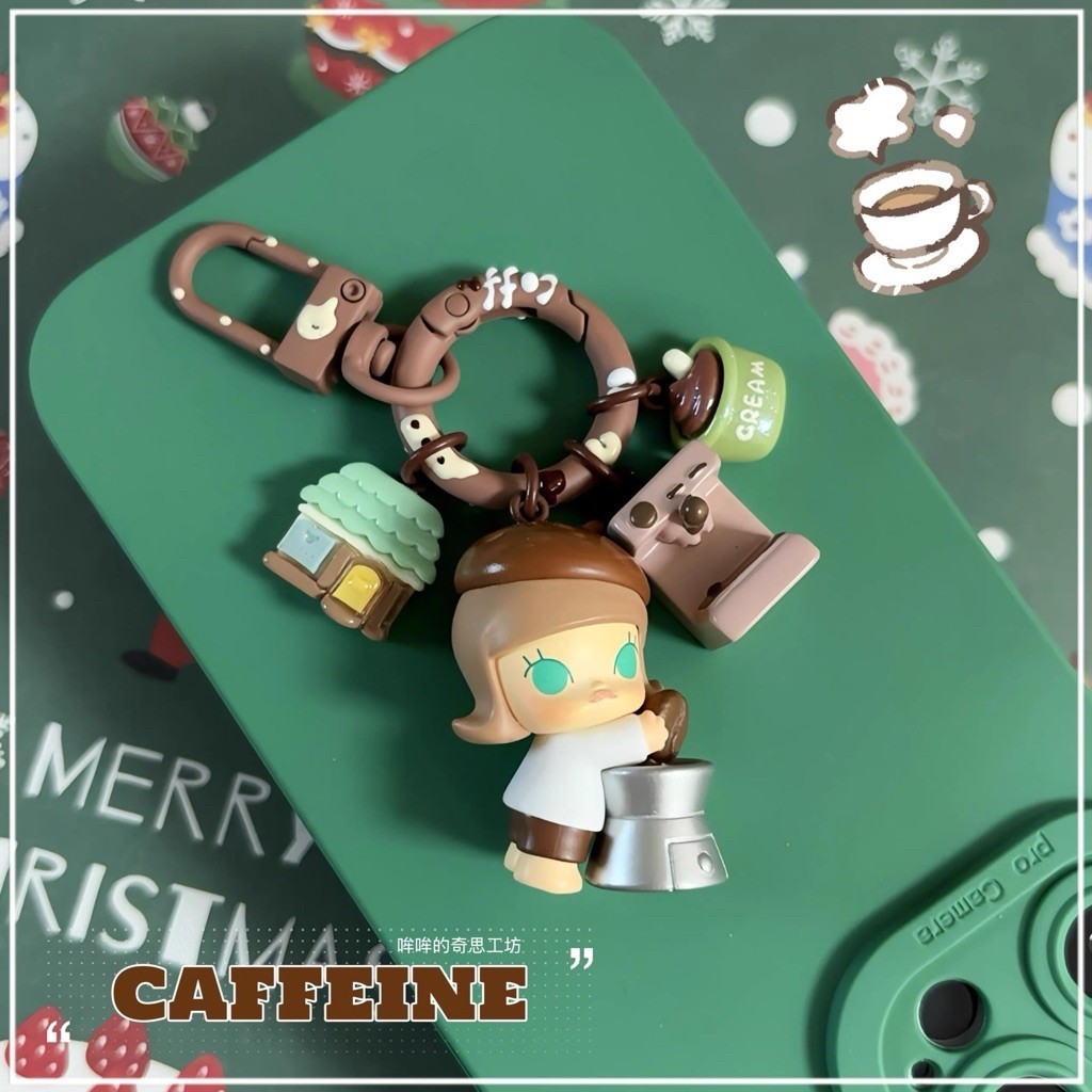 ✨ พรีออเดอร์ ✨ พวงกุญแจ POPBEAN ชุดร้านคาเฟ่ DIY Twinkletwinkle Crybaby Nyota Molly Picky (POPMART) 