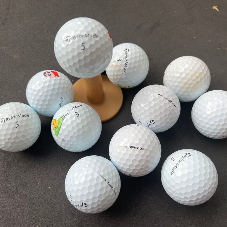 Genuine TaylorMade TP5 / TP5x คัดเกรด A Golf Ball, 90% New (12 Balls)