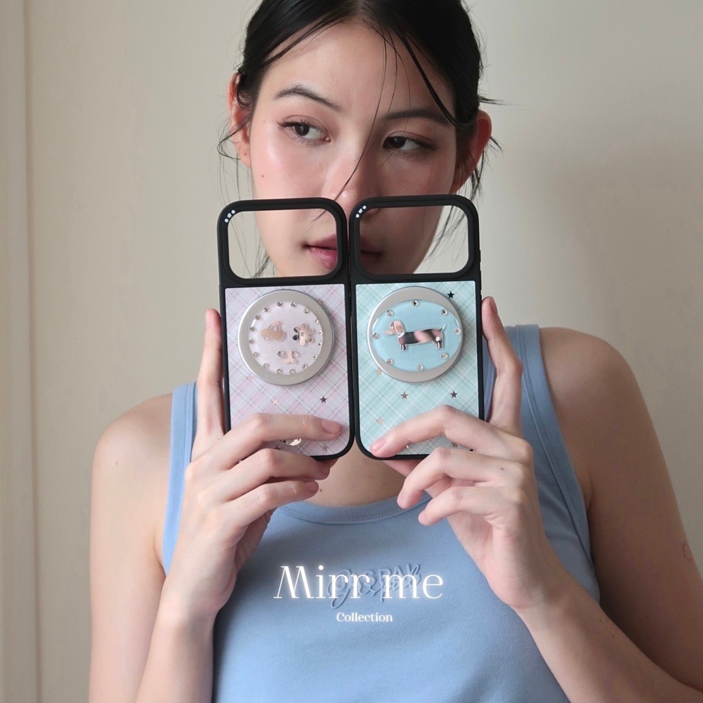 เคสโทรศัพท์ feelsogood.co with mirror & magnetic | MIRR ME Collection เคสขอบดำด้าน หนาจับถนัดมือ กระจกสกรีนลาย