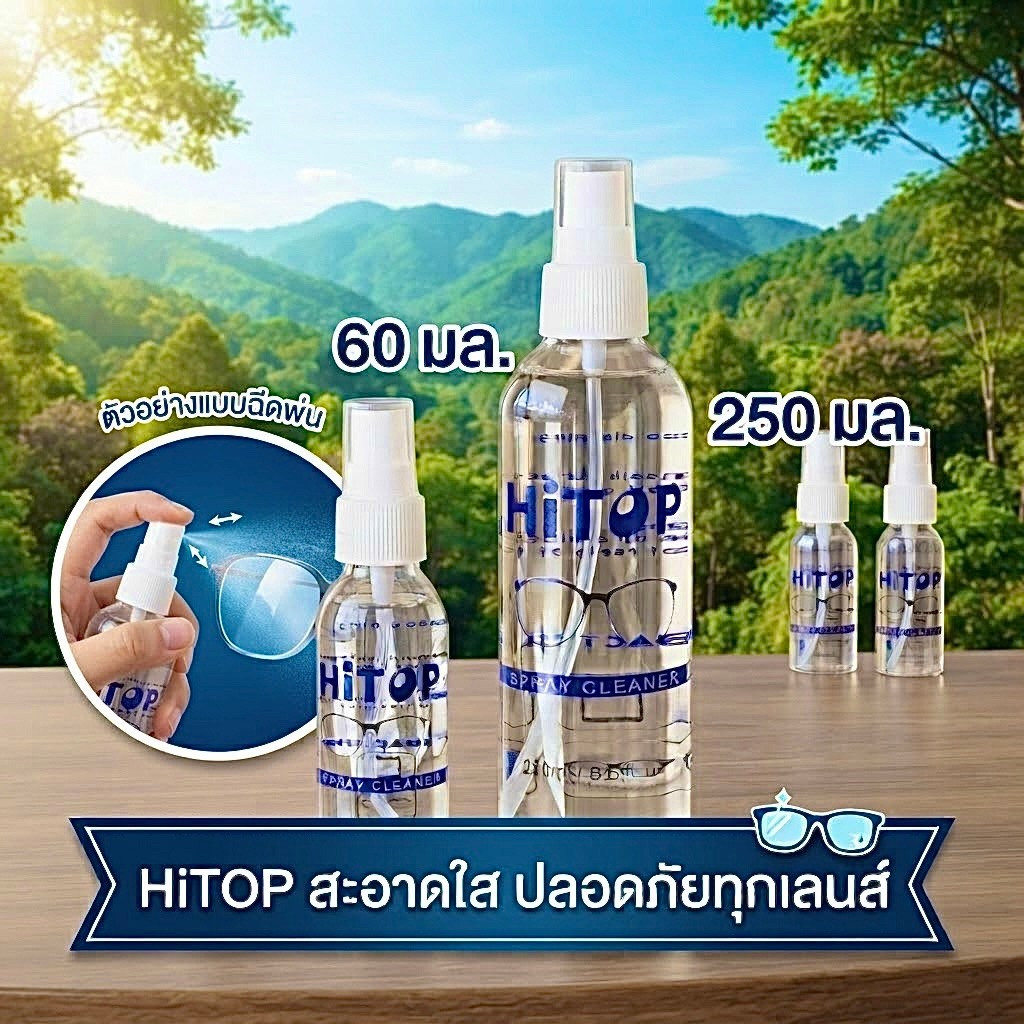 น้ำยาทำความสะอาดแว่นตา /ขนาดใหญ่ 250ml / ขนาด 60ml แบบหัว สเปย์
