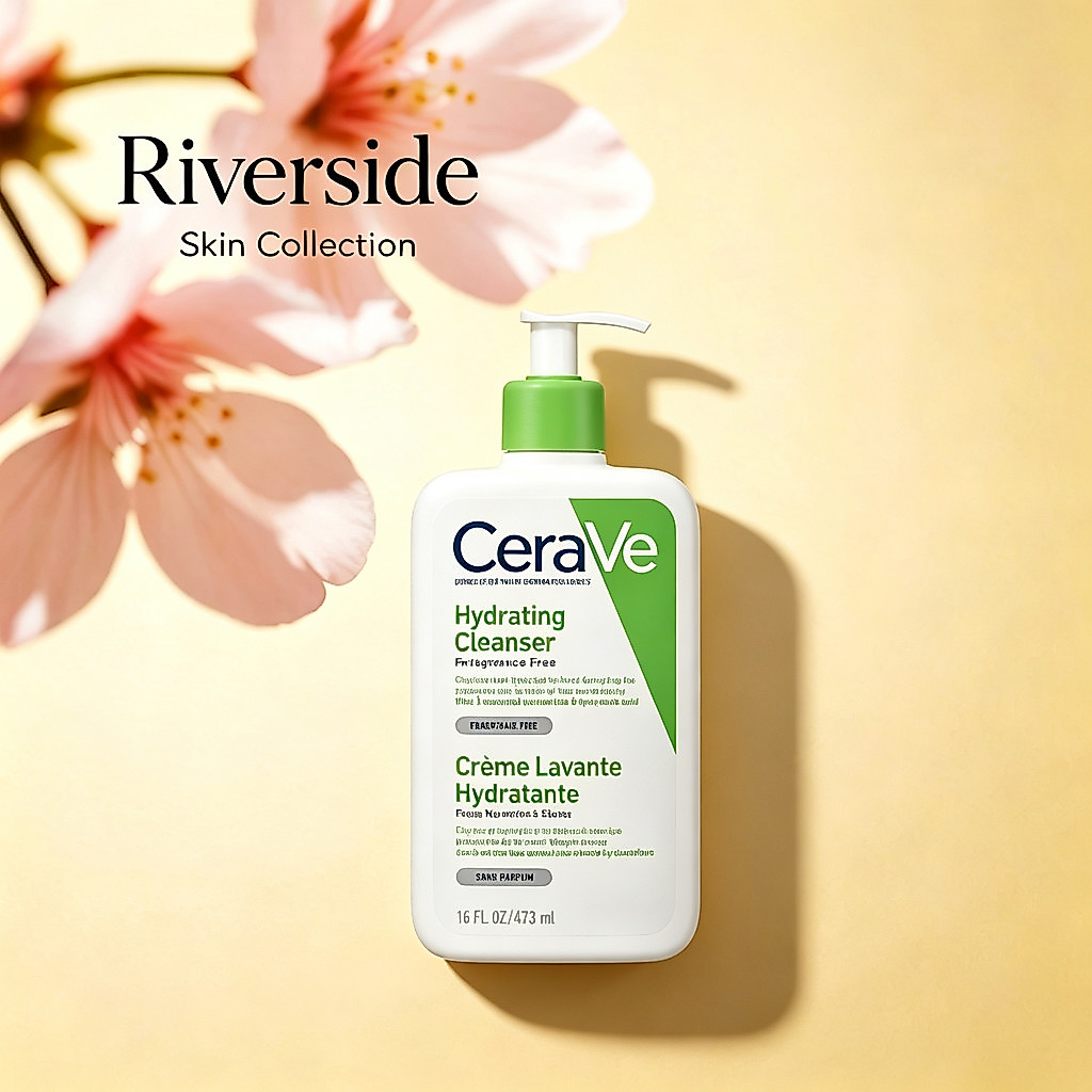 CeraVe Hydrating Cleanser ผลิตภัณฑ์ทําความสะอาดผิวหน้าสูตรอ่อนโยนปราศจากน้ําหอมสําหรับผิวธรรมดาถึงผิ
