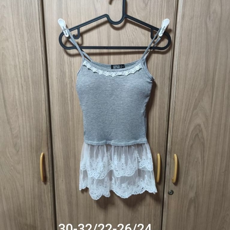 angel bar bar เสื้อสายเดี่ยว ใช้น้อยเหมาะเอว22-26