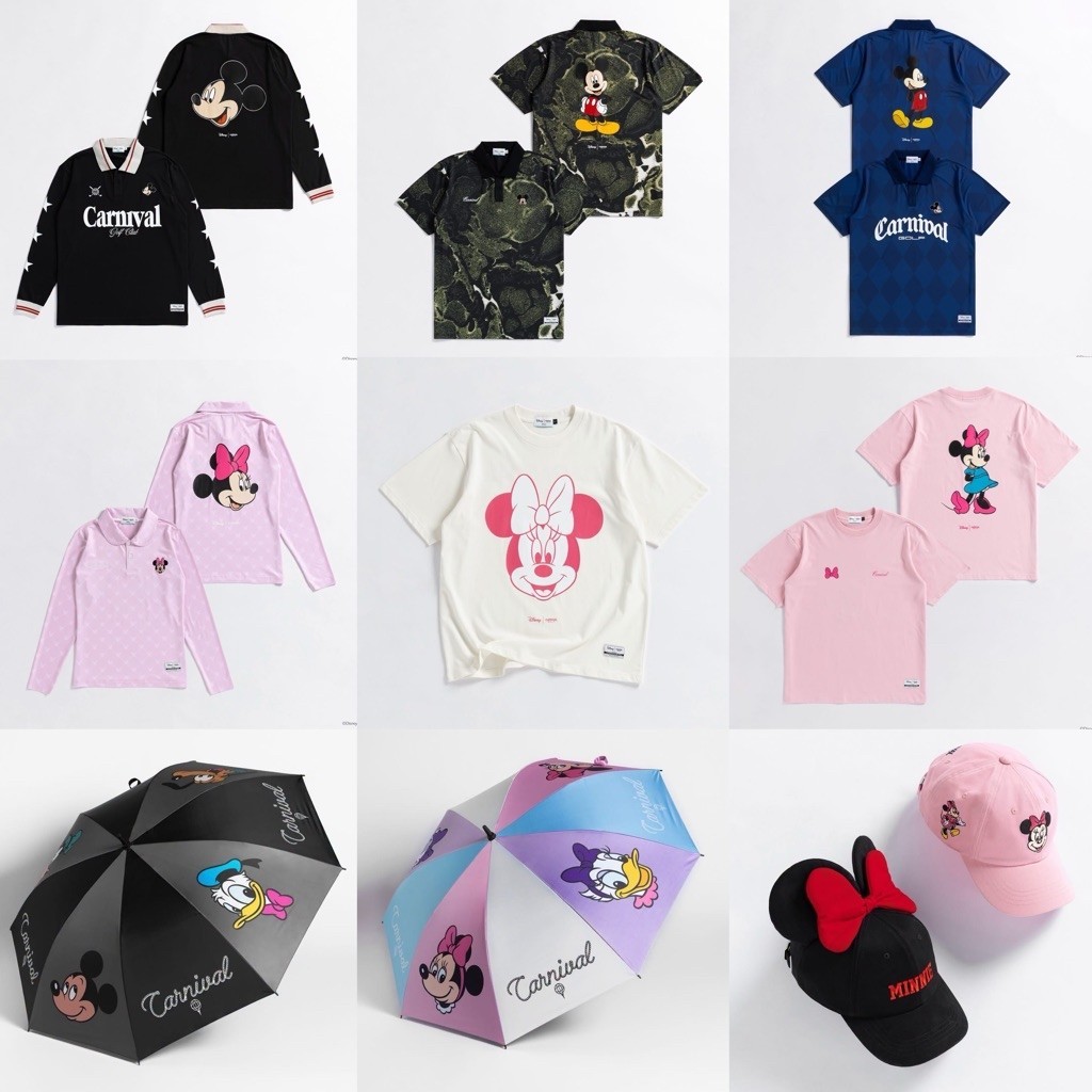 [แท้ % ของใหม่] โปโลยาว/สั้น เสื้อยืด ร่ม หมวก CARNIVAL GOLF “NEVER OUTGROW PLAY” Exclusive at DISNEY THAILAND EXPO 2026