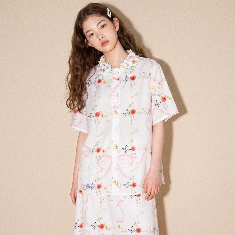 Arya Top เสื้อเชิ้ตคอปกระบาย 🦋🌼