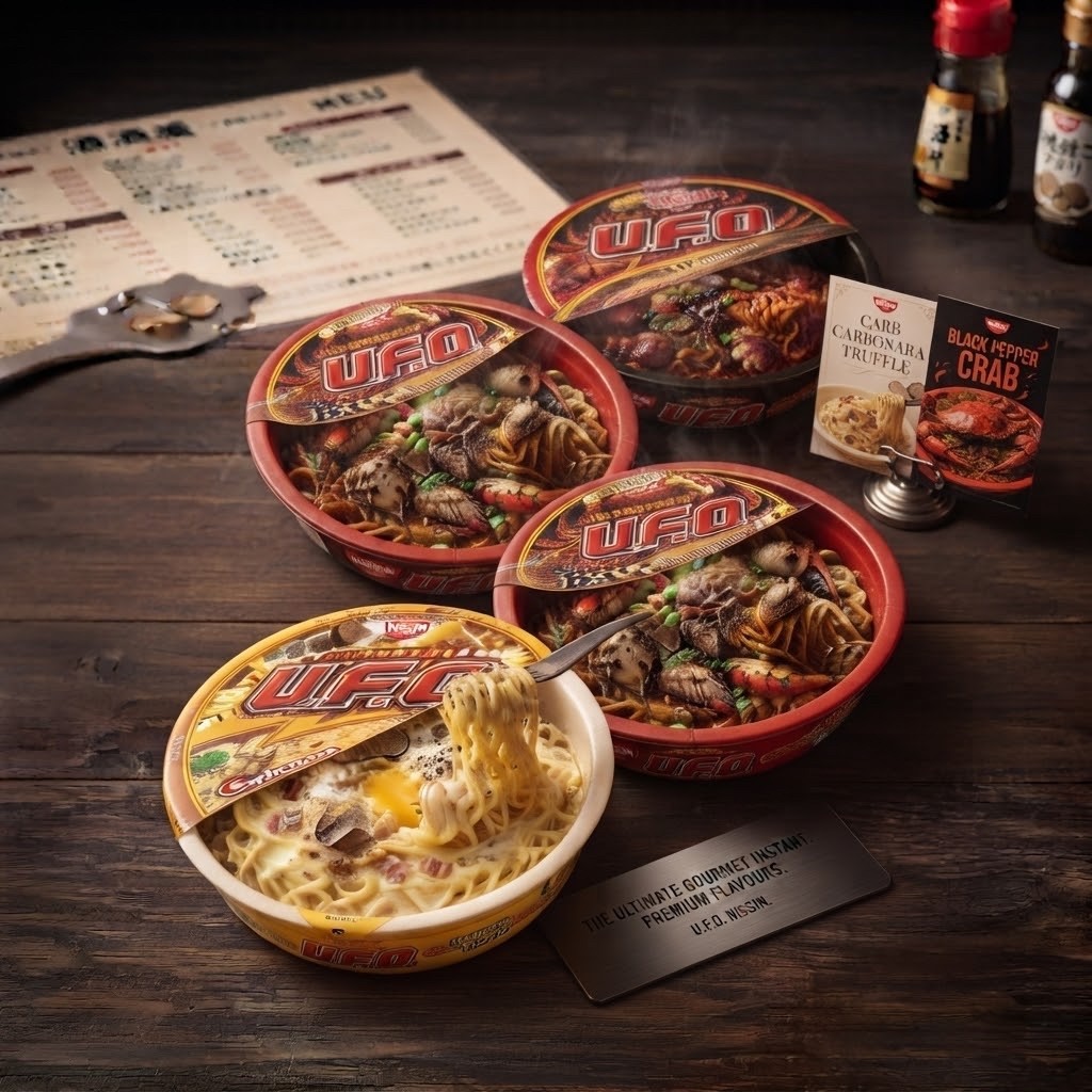 [Halal] Nissin UFO Osaka Takoyaki บะหมี่กึ่งสำเร็จรูปแบบแห้งของนิสชิน มี4 รสชาติ เส้นนุ่ม หอมอร่อยตามต้นตำรับ