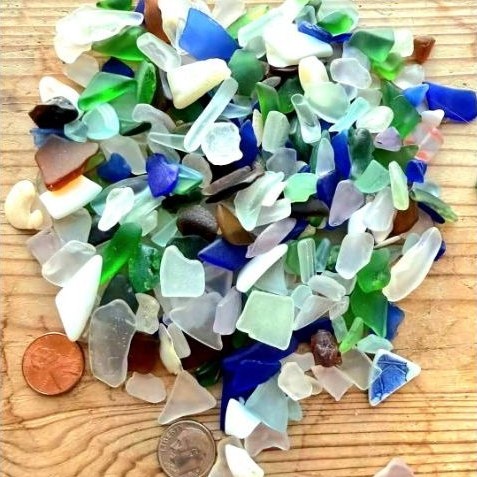 #หายาก มากๆ. sea glass สุ่ม15-20 ชิ้น เก็บเองทุกวันเเท้เเน่นอน100%