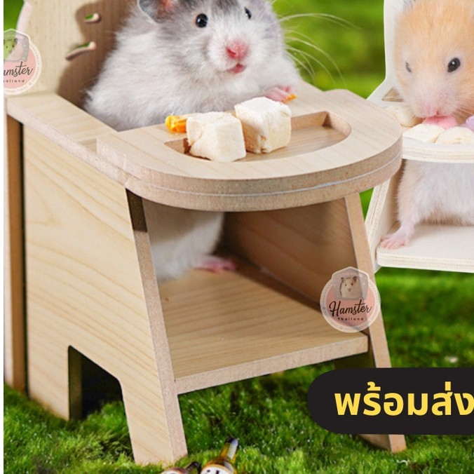 [hamsterthailand ]เก้าอี้เด็กน้อย เก้าอี้ไม้ ของเล่นแฮมสเตอร์ บ้านหลบ ของเล่นแฮมสเตอร์ อุปกรณ์สัตว์เลี้ยง